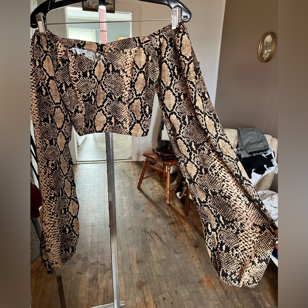 Etophe Studios Python Crop Blouse- Sz S